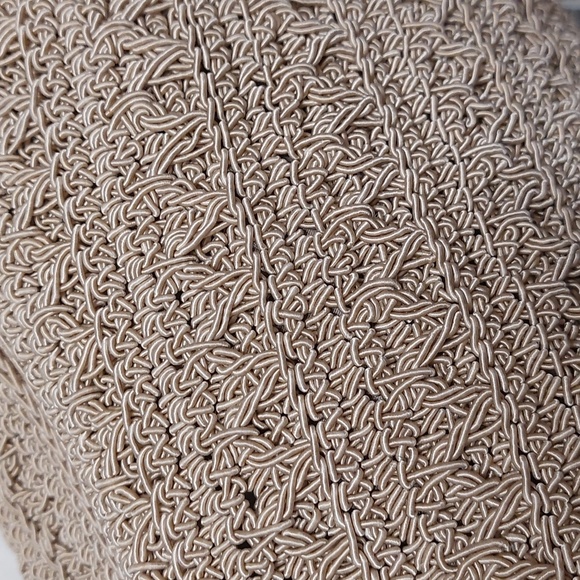 Hobo Bag with Macrame Style Mayerial & Clip-on Beaded Charm - Picture 8 of 9